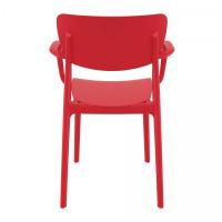 Lisa Outdoor Dining Arm Chair Red ISP126-RED - 4