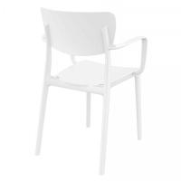 Lisa Outdoor Dining Arm Chair White ISP126-WHI - 1