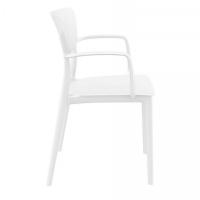 Lisa Outdoor Dining Arm Chair White ISP126-WHI - 3
