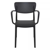 Loft Outdoor Dining Arm Chair Black ISP128-BLA - 2