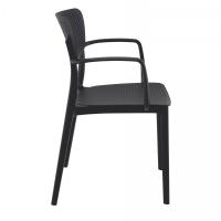 Loft Outdoor Dining Arm Chair Black ISP128-BLA - 3