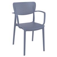 Loft Outdoor Dining Arm Chair Dark Gray ISP128-DGR