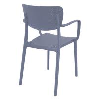 Loft Outdoor Dining Arm Chair Dark Gray ISP128-DGR - 1