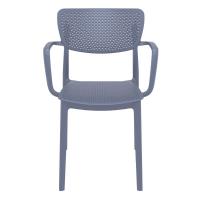 Loft Outdoor Dining Arm Chair Dark Gray ISP128-DGR - 2