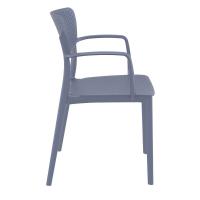 Loft Outdoor Dining Arm Chair Dark Gray ISP128-DGR - 3