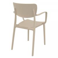 Loft Outdoor Dining Arm Chair Taupe ISP128-DVR - 1
