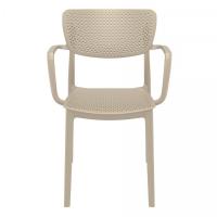 Loft Outdoor Dining Arm Chair Taupe ISP128-DVR - 2