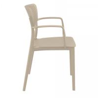 Loft Outdoor Dining Arm Chair Taupe ISP128-DVR - 3