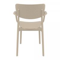 Loft Outdoor Dining Arm Chair Taupe ISP128-DVR - 4