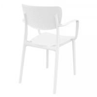 Loft Outdoor Dining Arm Chair White ISP128-WHI - 1