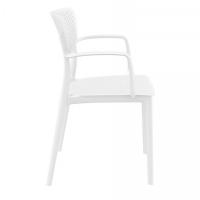 Loft Outdoor Dining Arm Chair White ISP128-WHI - 3