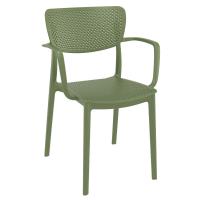 Loft Bistro Set 3 Piece with 27 inch Table Top Olive Green ISP1282S-OLG - 1