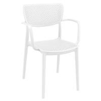 Loft Bistro Set 3 Piece with 27 inch Table Top White ISP1282S-WHI - 1