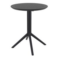 Loft Round Bistro Set 3 Piece with 24 inch Table Top Black ISP1284S-BLA - 2