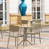 Loft Round Bistro Set 3 Piece with 24 inch Table Top Taupe ISP1284S-DVR