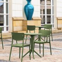 Loft Round Bistro Set 3 Piece with 24 inch Table Top Olive Green ISP1284S-OLG