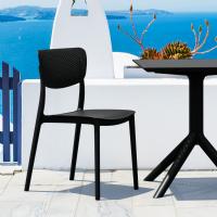 Lucy Outdoor Bistro Set 3 Piece with 24 inch Table Top Black ISP1291S-BLA - 1