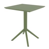 Lucy Outdoor Bistro Set 3 Piece with 24 inch Table Top Olive Green ISP1291S-OLG - 2