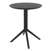 Lucy Round Bistro Set 3 Piece with 24 inch Table Top Black ISP1294S-BLA - 2