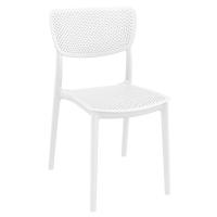 Lucy Round Bistro Set 3 Piece with 24 inch Table Top White ISP1294S-WHI - 1