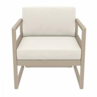 Mykonos Club Chair Taupe with Natural Cushion ISP131-DVR-CNA - 4
