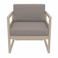 Mykonos Club Chair Taupe with Taupe Cushion ISP131-DVR-CTA - 5