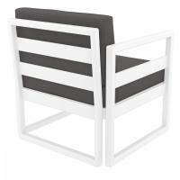 Mykonos Club Chair White with Charcoal Cushion ISP131-WHI-CCH - 3