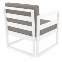 Mykonos Club Chair White with Taupe Cushion ISP131-WHI-CTA - 3
