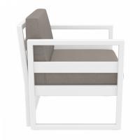 Mykonos Club Chair White with Taupe Cushion ISP131-WHI-CTA - 5