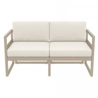 Mykonos Loveseat Taupe with Natural Cushion ISP1312-DVR-CNA - 4