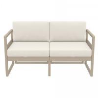 Mykonos Loveseat Taupe with Natural Cushion ISP1312-DVR-CNA - 4