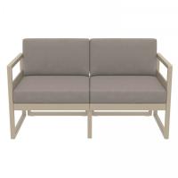 Mykonos Loveseat Taupe with Taupe Cushion ISP1312-DVR-CTA - 4