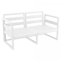 Mykonos Loveseat White with Charcoal Cushion ISP1312-WHI-CCH - 7