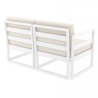 Mykonos Loveseat White with Natural Cushion ISP1312-WHI-CNA - 3