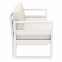Mykonos Loveseat White with Natural Cushion ISP1312-WHI-CNA - 5