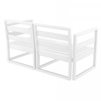 Mykonos Loveseat White with Taupe Cushion ISP1312-WHI-CTA - 8