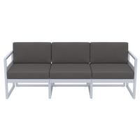 Mykonos Patio Sofa Silver Gray with Charcoal Cushion ISP1313-SIL-CCH - 2