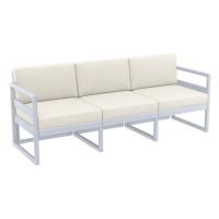 Mykonos Patio Sofa Silver Gray with Natural Cushion ISP1313-SIL-CNA