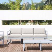 Mykonos Patio Sofa Silver Gray with Natural Cushion ISP1313-SIL-CNA - 5