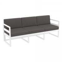 Mykonos Sofa White with Charcoal Cushion ISP1313-WHI-CCH