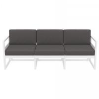 Mykonos Sofa White with Charcoal Cushion ISP1313-WHI-CCH - 5