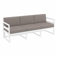 Mykonos Sofa White with Taupe Cushion ISP1313-WHI-CTA