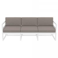 Mykonos Sofa White with Taupe Cushion ISP1313-WHI-CTA - 5