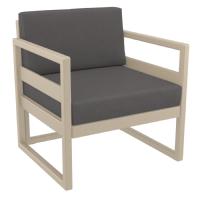 Mykonos 2 Person Lounge Set Taupe with Charcoal Cushion ISP131S3-DVR-CCH - 1