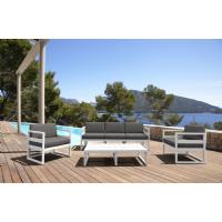 Mykonos 5 Person Lounge Set Silver Gray with Charcoal Cushion ISP133-SIL-CCH - 4