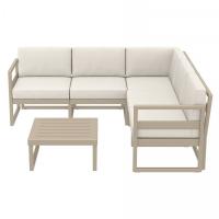 Mykonos Corner Sectional 5 Person Lounge Set Taupe with Natural Cushion ISP134-DVR-CNA - 1