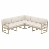 Mykonos Corner Sectional 5 Person Lounge Set Taupe with Natural Cushion ISP134-DVR-CNA - 2