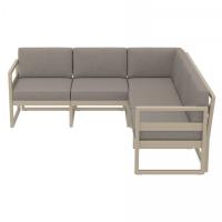 Mykonos Corner Sectional 5 Person Lounge Set Taupe with Taupe Cushion ISP134-DVR-CTA - 3