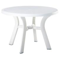 Truva Resin Round Dining Table 42 inch White ISP146-WHI