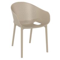 Sky Pro Stacking Dining Chair Taupe ISP151-DVR